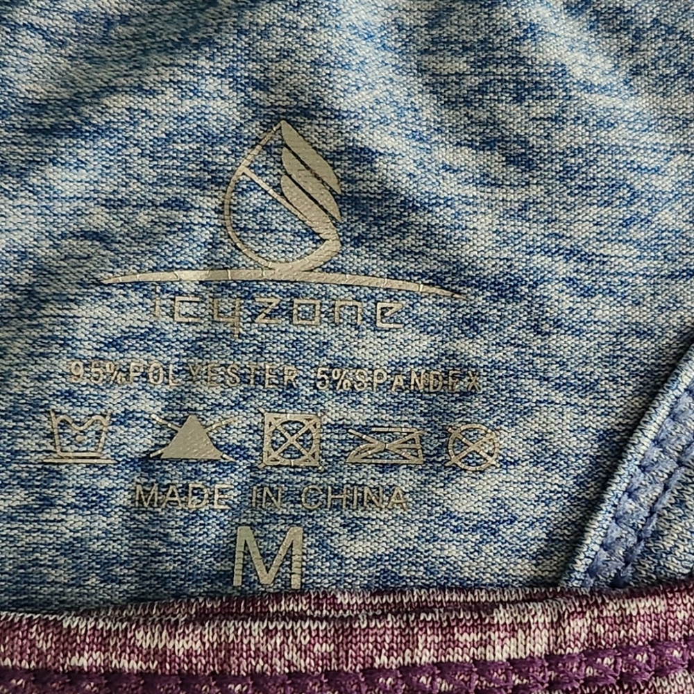 Three Icyzone Heather (Orange)(Blue)(Purple) Athletic Tank Tops Women's Size Med - Picture 4 of 4